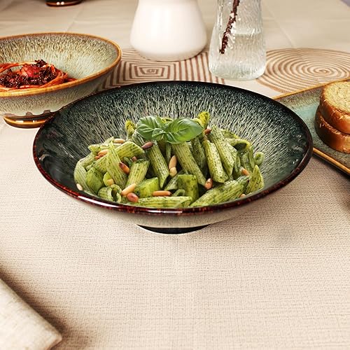 Miniatura 6 de jinsongdafa Juego de 2 tazones de cerámica japoneses para sopa de fideos ramen para ramen, pho, sopa, ensalada, pasta, platos asiáticos, fideos