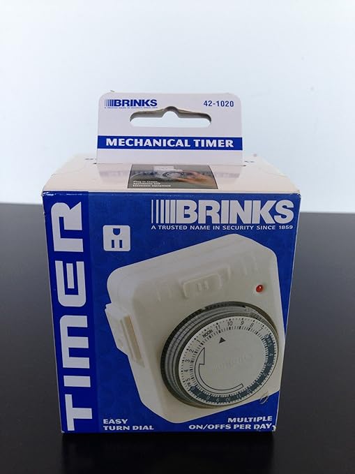 Brinks 421020 Mechanical Timer, On/off LED Indicator, Grounded Plug Electrical Timers