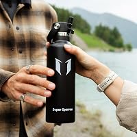 Termos din oțel inoxidabil Super Sparrow cu pai, 1 L, fără BPA, etanș, pentru sport, călătorii, școală, activități în aer liber 7