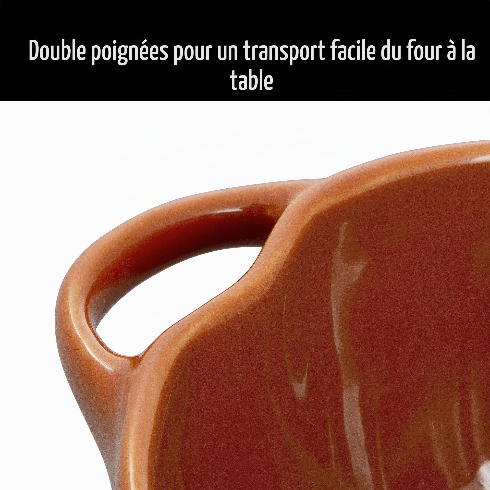 STAUB Petite céramique de 0,5 l, passe au four et à la cuisinière jusqu'à 300 °C, plat à citrouille, pâtisserie, moule à bonbons, orange brûlé