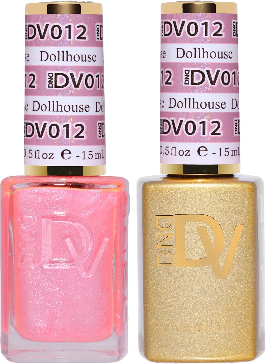 Esmalte de uñas en gel DND DIVA Duo, colección Mirrorball, 0.5 onzas líquidas cada uno | Juego de esmalte de gel UV/LED a juego y laca de secado al aire, color de uñas de bola de espejo de larga duración sin astillas, fácil eliminación en remojo