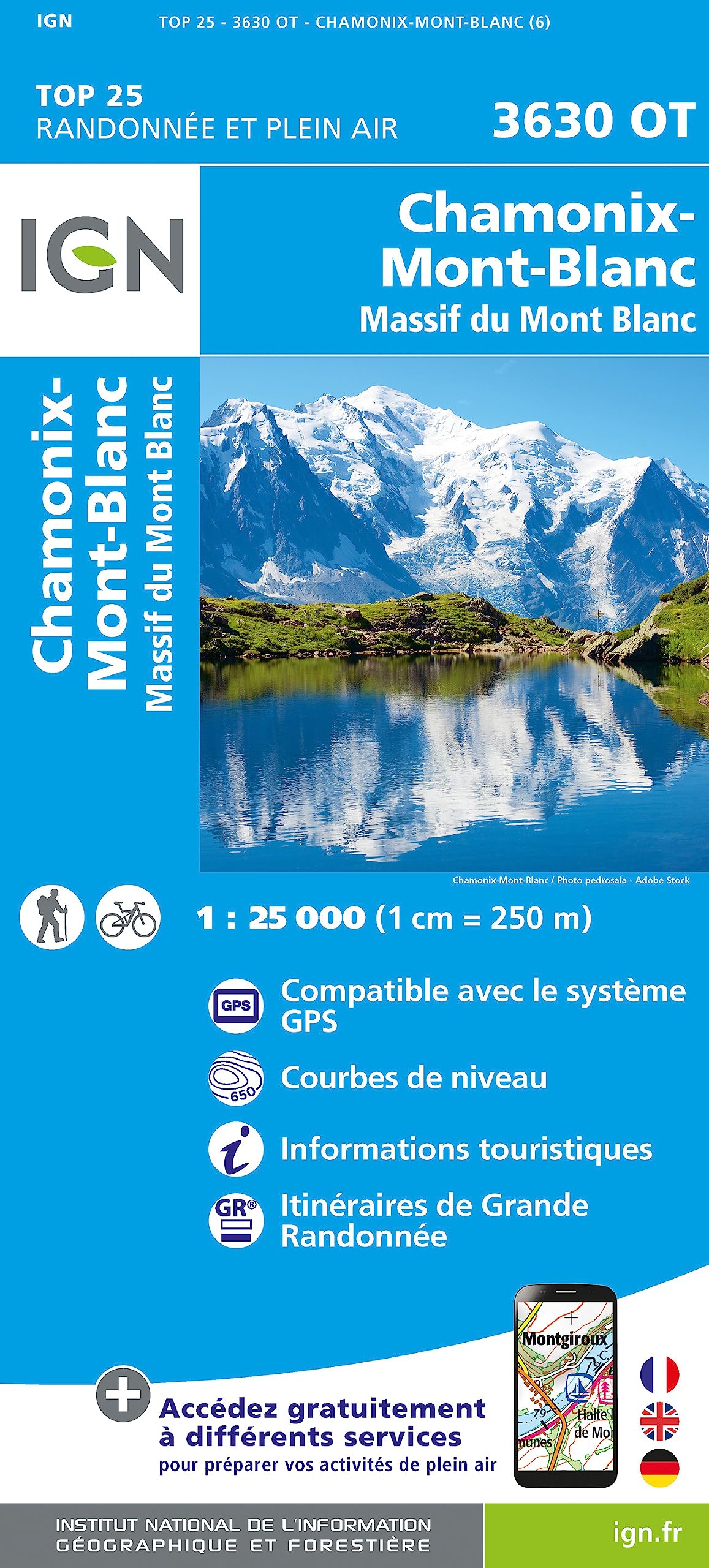 Chamonix-Mont-Blanc / Massif du Mont Blanc (3630OT): 1:25000 (TOP 25)