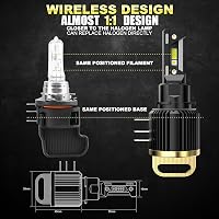 D-Lumina H15 LED Fényszóró Izzó 130W 26000LM 6500K - Canbus Hibamentes Autó Lámpa Szett Hűtőventilátorral, 2db 4