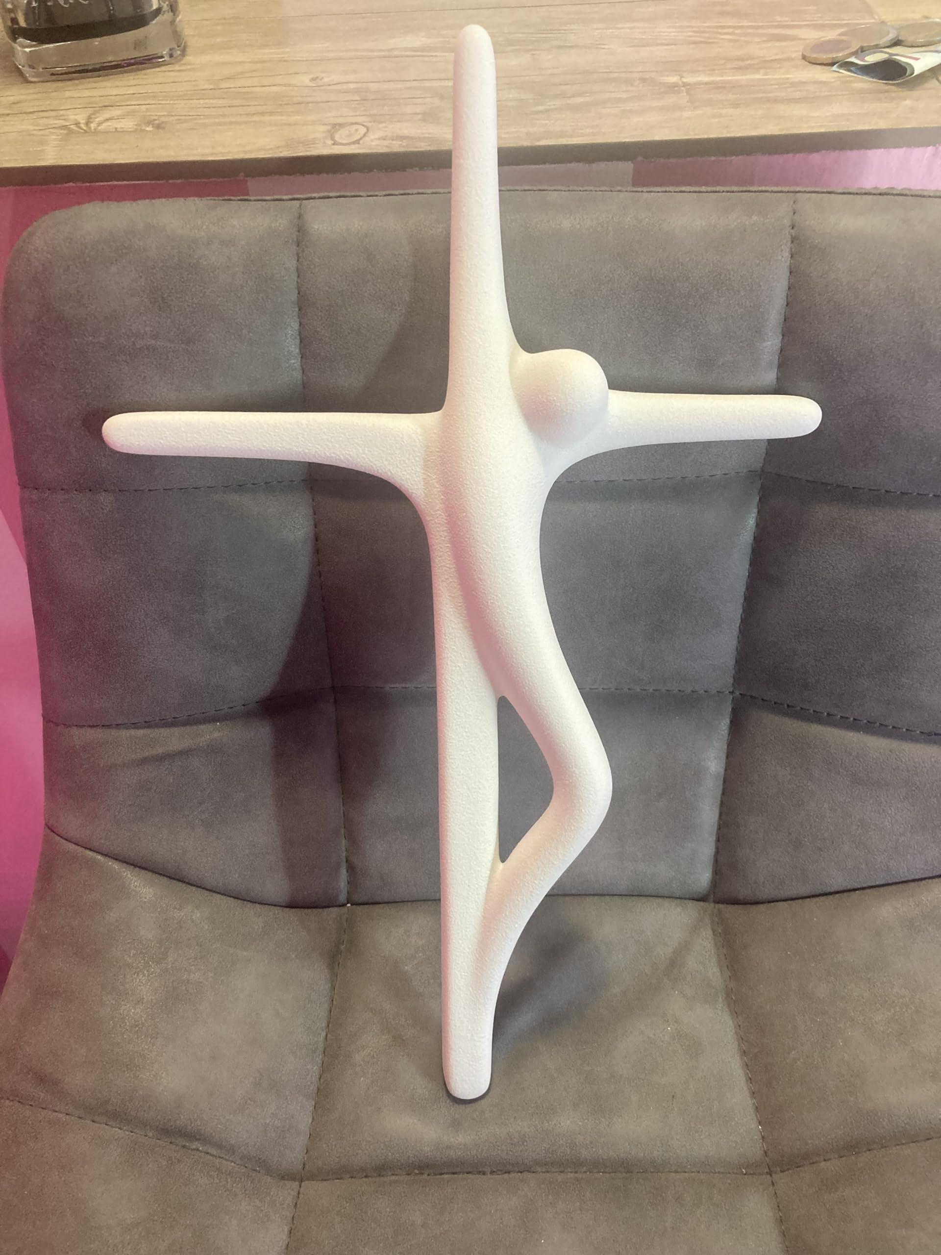 MGKolbe Crocifisso da Parete Moderno Grande in Gesso Ceramico, Stilizzato, misura 37 x 25 x 3 cm (Bianco)