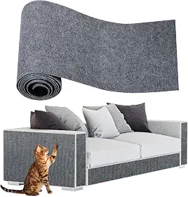 Tapete Arranhador Autoadesivo para Gatos 40x100cm – Cinza Escuro | Protetor de Sofá, Parede e Móveis | Antideslizante e Fácil de Instalar