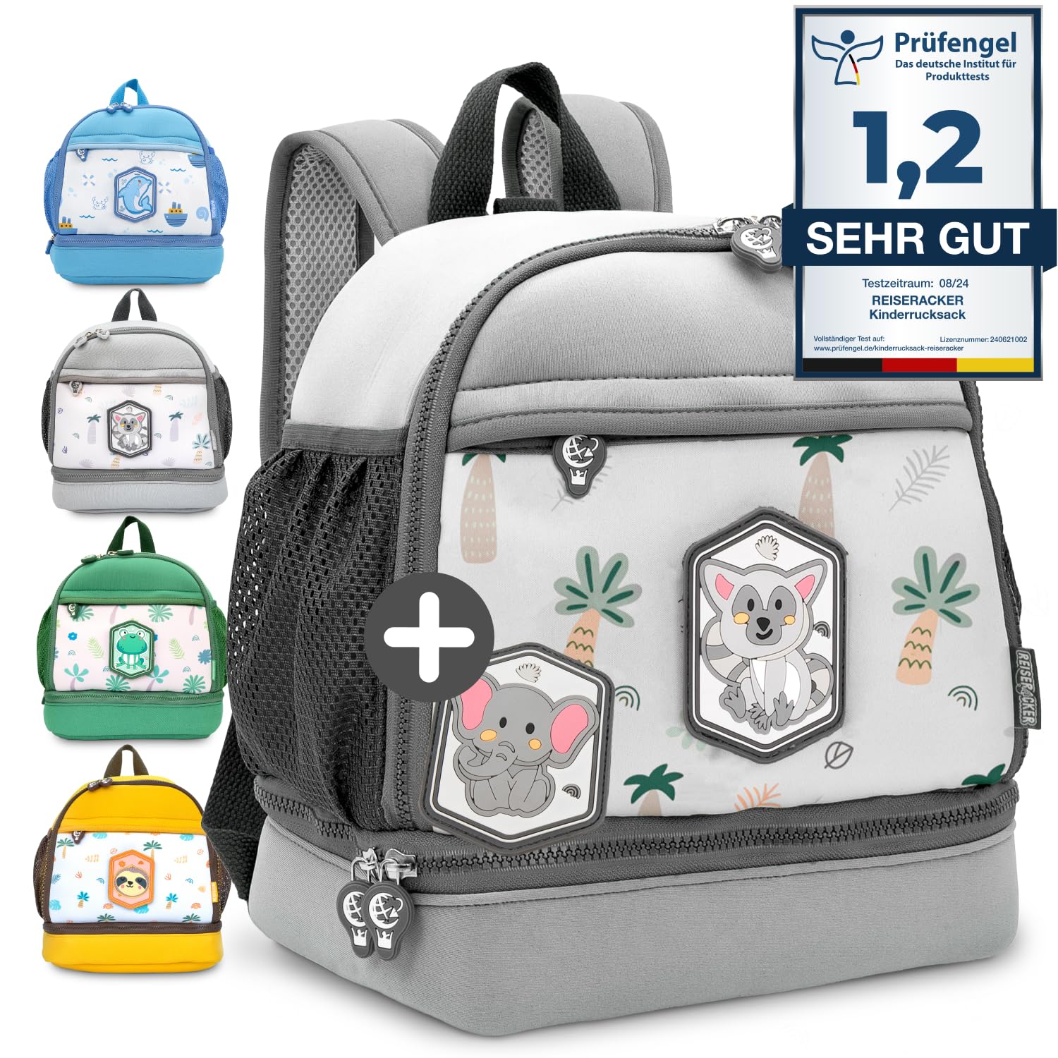 REISERACKER Plecak do przedszkola Safe Adventure od 1 roku – plecak do przedszkola dla dziewcząt i chłopców – plecak dziecięcy do przedszkola i przedszkola