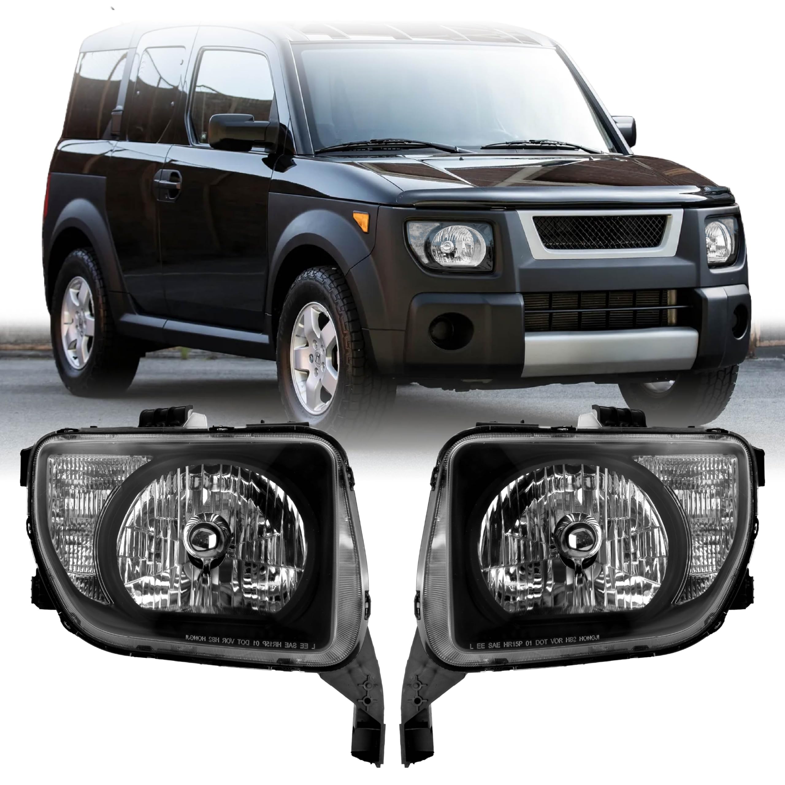 YH2 HONDA ELEMENT FRONT LIGHT ヘッドライト Amazon.com: USR UNIQUE STYLE RACING 03-08 YH1/YH2 SUV Headlight