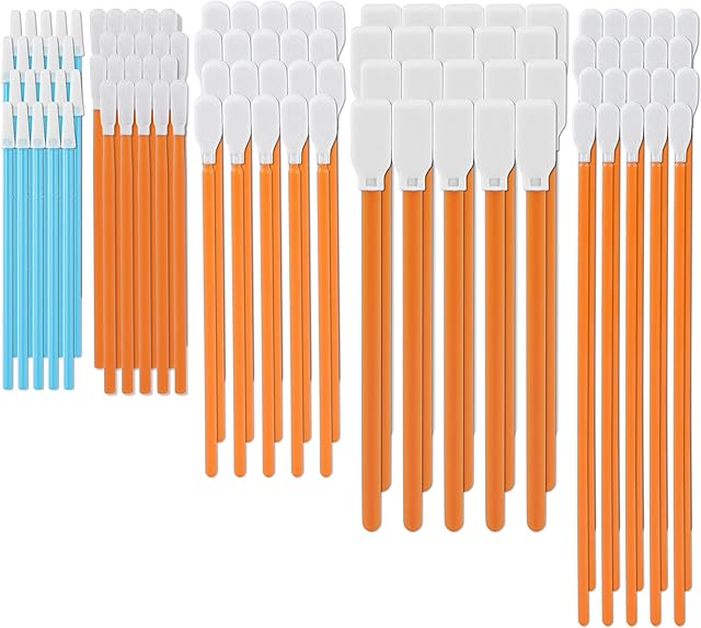 Cleaning Swab Kit Microfiber Knitted Polyester Swab Sticks (5 Type) Lint Free Swabs for Printer, Gun, Optics Lens, Camera, Arts and Crafts, Automotive Detailing (FA501)