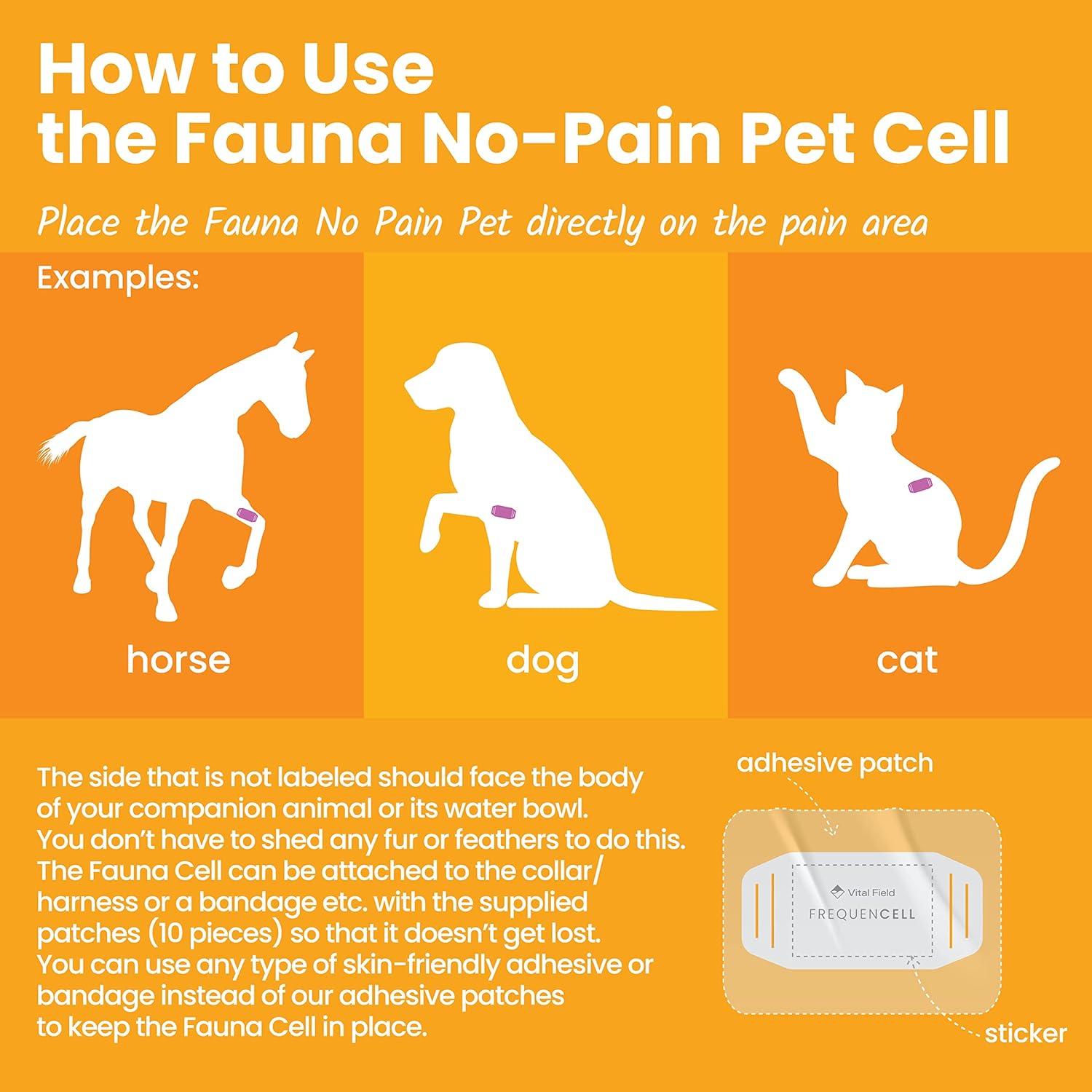 Fauna NO Pain PET FrequenCell • Wearable Frequency Therapy for Animal Sudden or Chronic Pain • Suitable for All Animals • 100% Natural, Zero Side Effects • Endorsed by Veterinarians