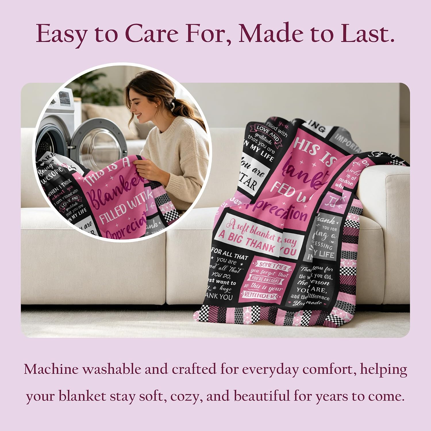 Thank You Gifts for Women Blanket 60"x50"
