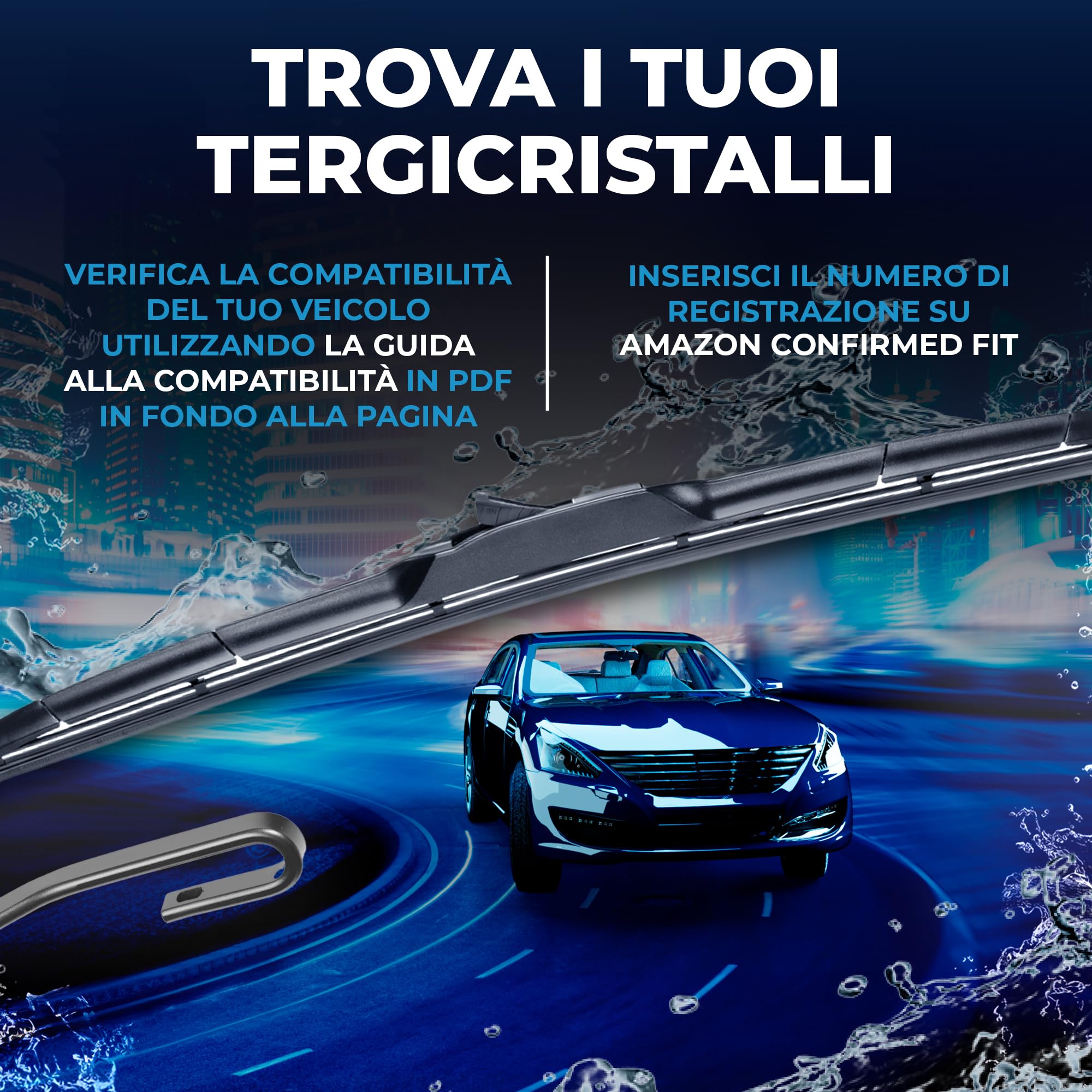 VALEO Silencio - Coppia di Spazzole Tergicristallo Premium Ibride per la Sostituzione del Ricambio Originale per Tutte le Stagioni VH134 + VH124 - Anteriore, Lunghezze: 650mm + 400mm - 574734 + 574724
