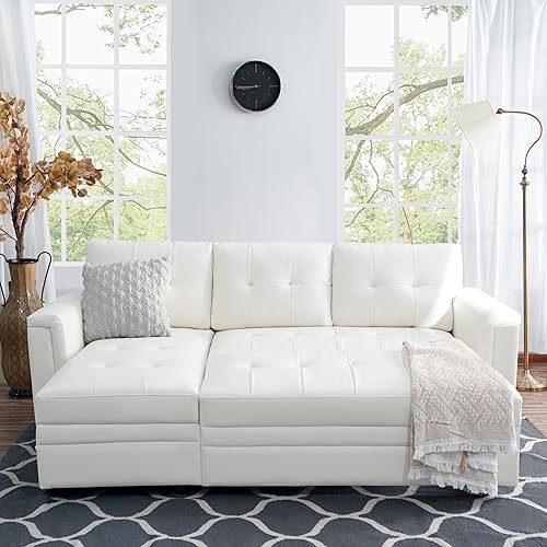 Miniatura 9 de Naomi Home Lily Sofá cama modular con puertos USB, sofá en forma de L, cama extraíble convertible, amplio almacenamiento, diseño atemporal,