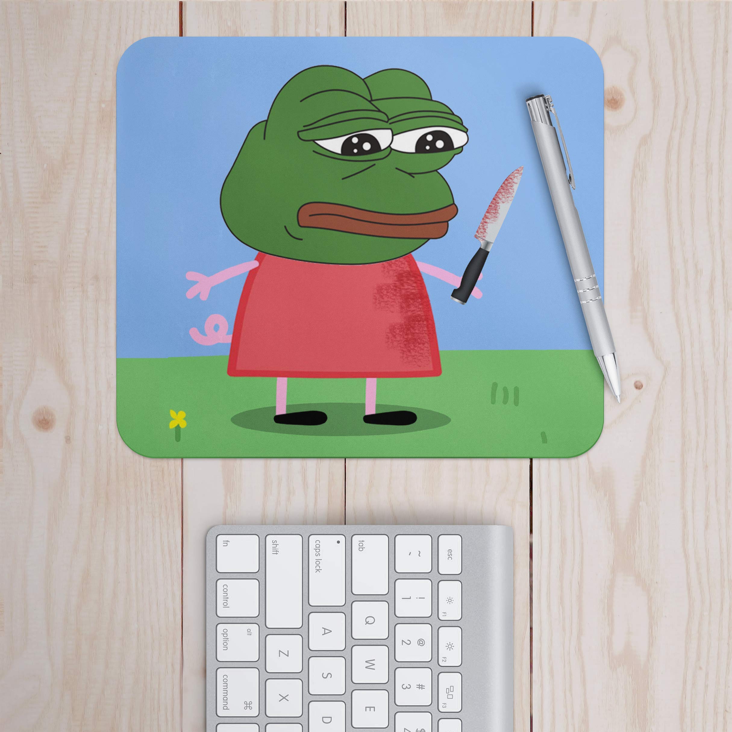 Pepe the Frog Mouse Pad Laptop Pad Office Mouse Mat for your PC Mouse Mat 9x7 inch 9 7 Mouse Pad Gift Art angry smile animals meme sad face