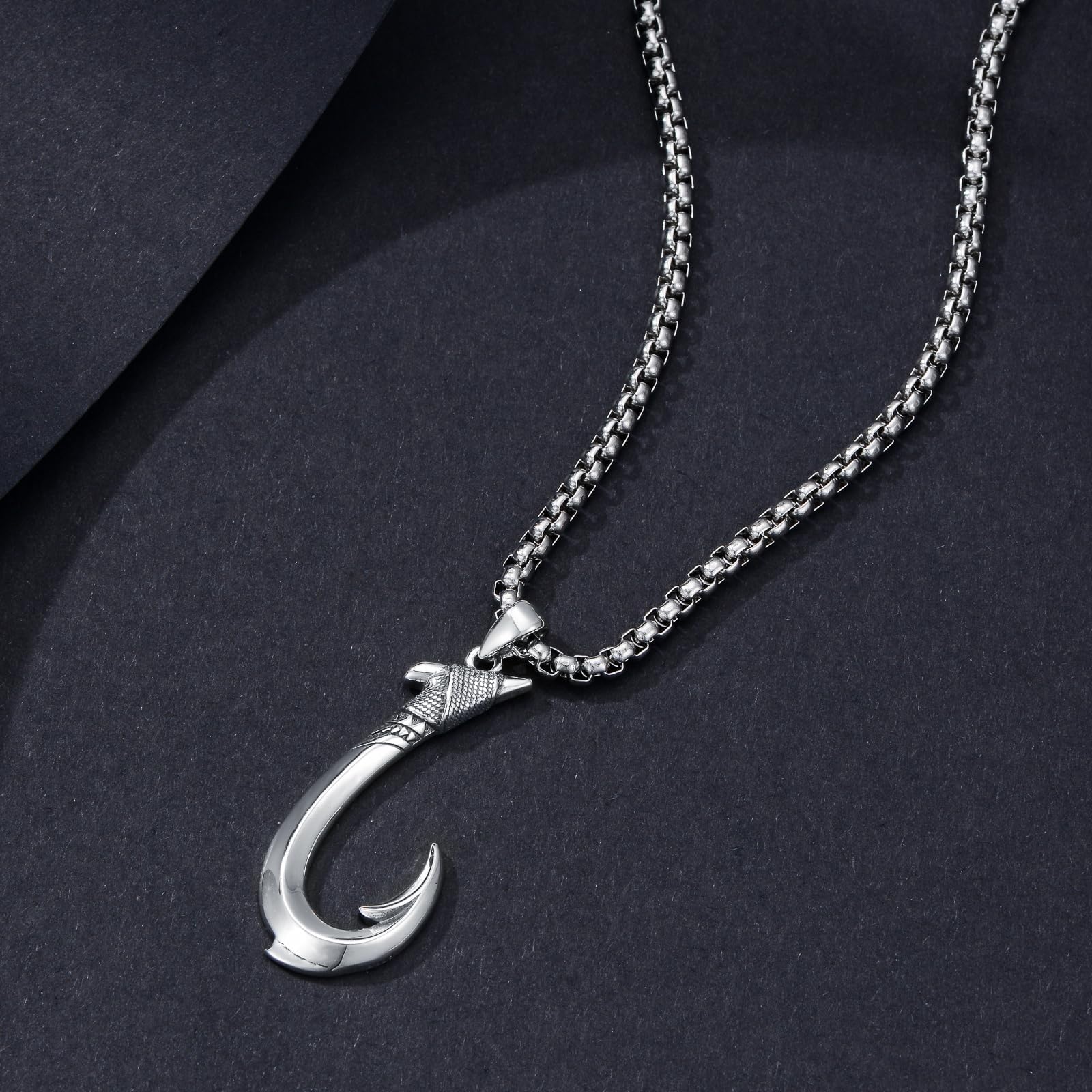 Ami da pesca, collana in argento sterling 925, ciondolo vintage Hip Hop Punk, gioielli per uomini e uomini