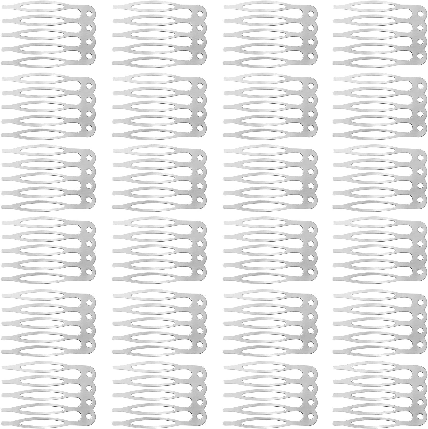 ANCIRS 75 Pack Hair Side Combs for Women, Metal Combs for Securing Headband Veils, 5 French Teeth Bridal Wedding Comb for Girls Hair Accessories - White