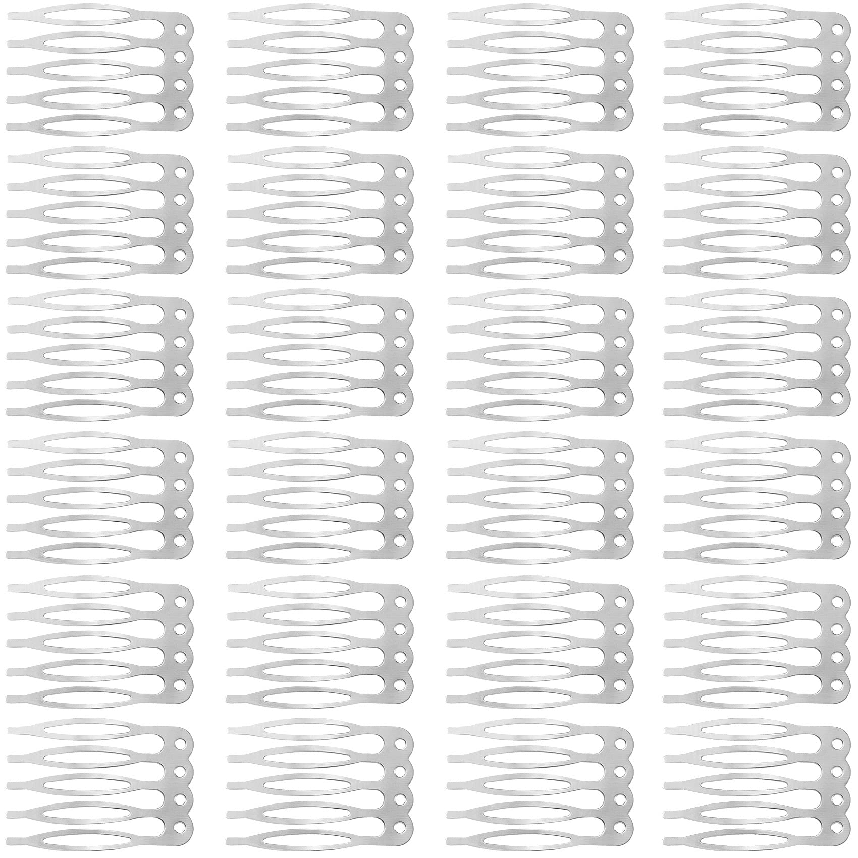 ANCIRS 75 Pack Hair Side Combs for Women, Metal Combs for Securing Headband Veils, 5 French Teeth Bridal Wedding Comb for Girls Hair Accessories - White