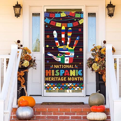 Miniatura 3 de Cubierta de puerta del mes de la herencia hispana, pancarta latinoamericana, decoraciones para el aula española, decoraciones del mes de la herencia