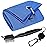 Aebor Golf Towels, Microfiber Waffle Pattern Tri-fold Golf Towel - Brush Tool Kit with Club Groove Cleaner, with Clip Men Women Golf Gifts (Blue Towel+Black Brush)