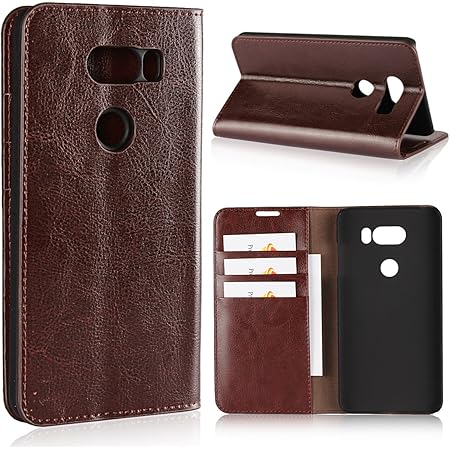 Amazon Co Jp Lg V30 V30 L 01k Jojo L 02k Isai V30 Lgv35 ケース 手帳型 V30 L 01k ケース Zouzt 本革レザー財布型カバー ソフト カード収納 スタンド機能 ベルトなし マグネットなし 軽量 手作り 耐久性 ダークブラウン 家電 カメラ