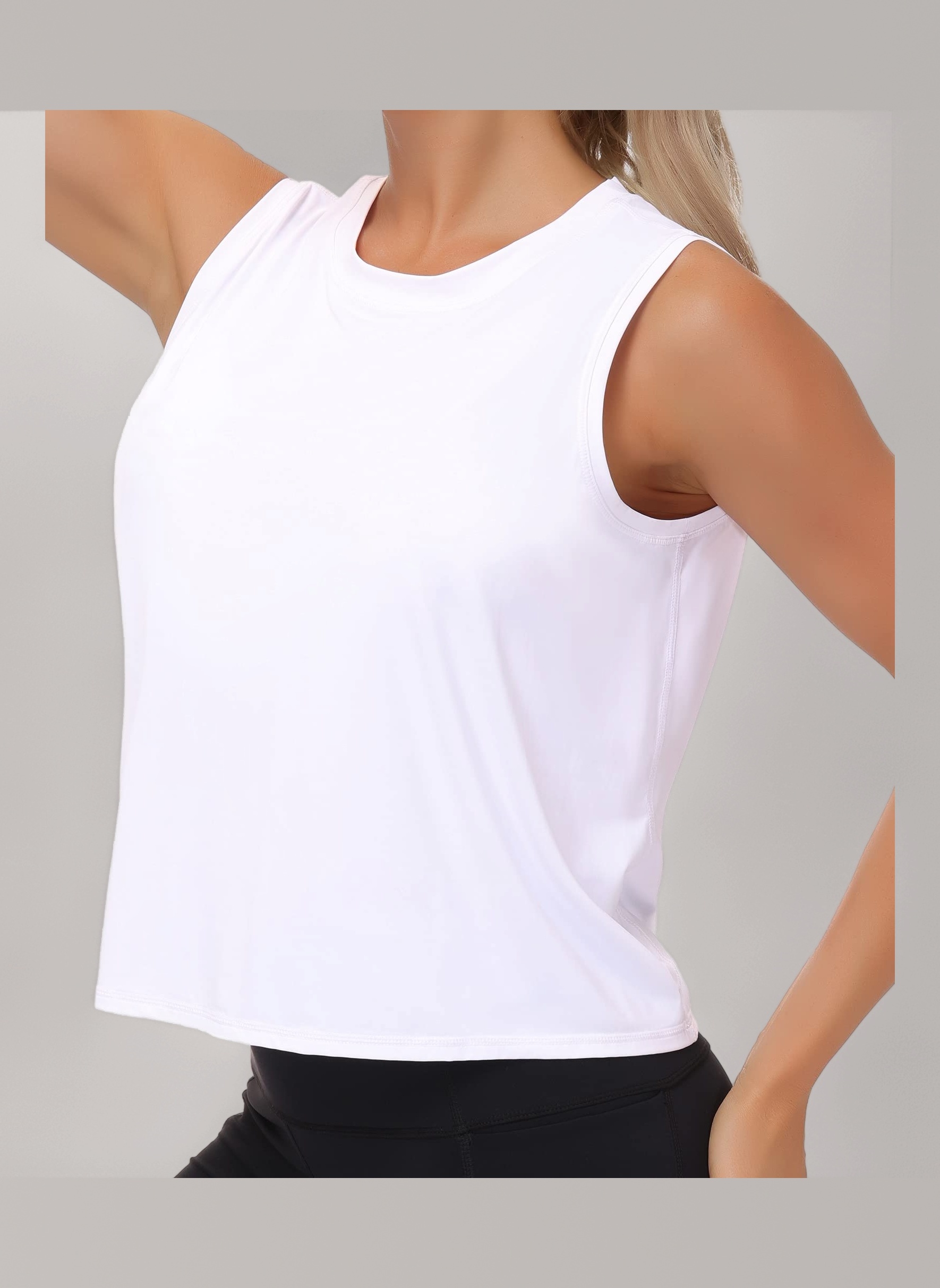 THE GYM PEOPLE Women's Workout Tops in Ice Silk Quick Dry Sleeveless Yoga Shirts Athletic Running Tank Tops