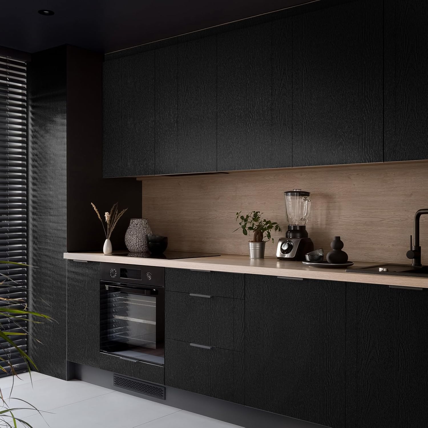 WADILE Peel and Stick Wood Grain Wallpaper 15.7"x393.7" Waterproof Self Adhesive Contact Paper for Kitchen Backsplash Countertops Furniture Cabinets Walls – Removable Vinyl with Free Knife & Squeegee