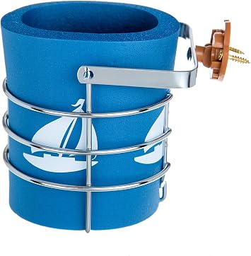 attwood 11672-4 Chrome-Plated Steel Gimbaled Mounted Mug Beverage Holder with Insulation