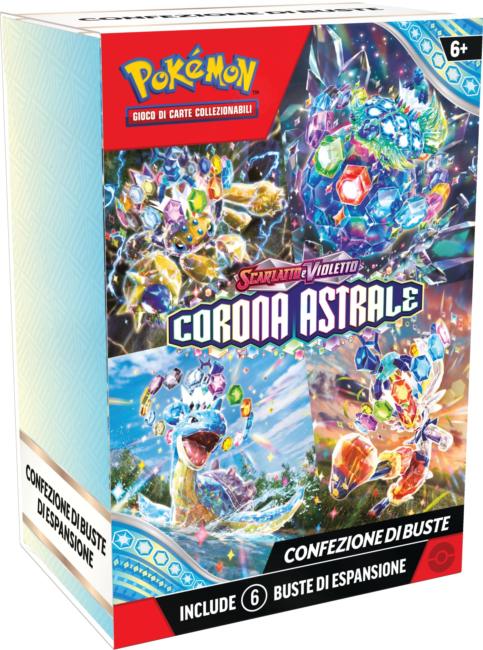 Pokémon Paquete de Sobres de expansión Escarlata y Violeta - Corona Astral (Seis Paquetes de expansión)