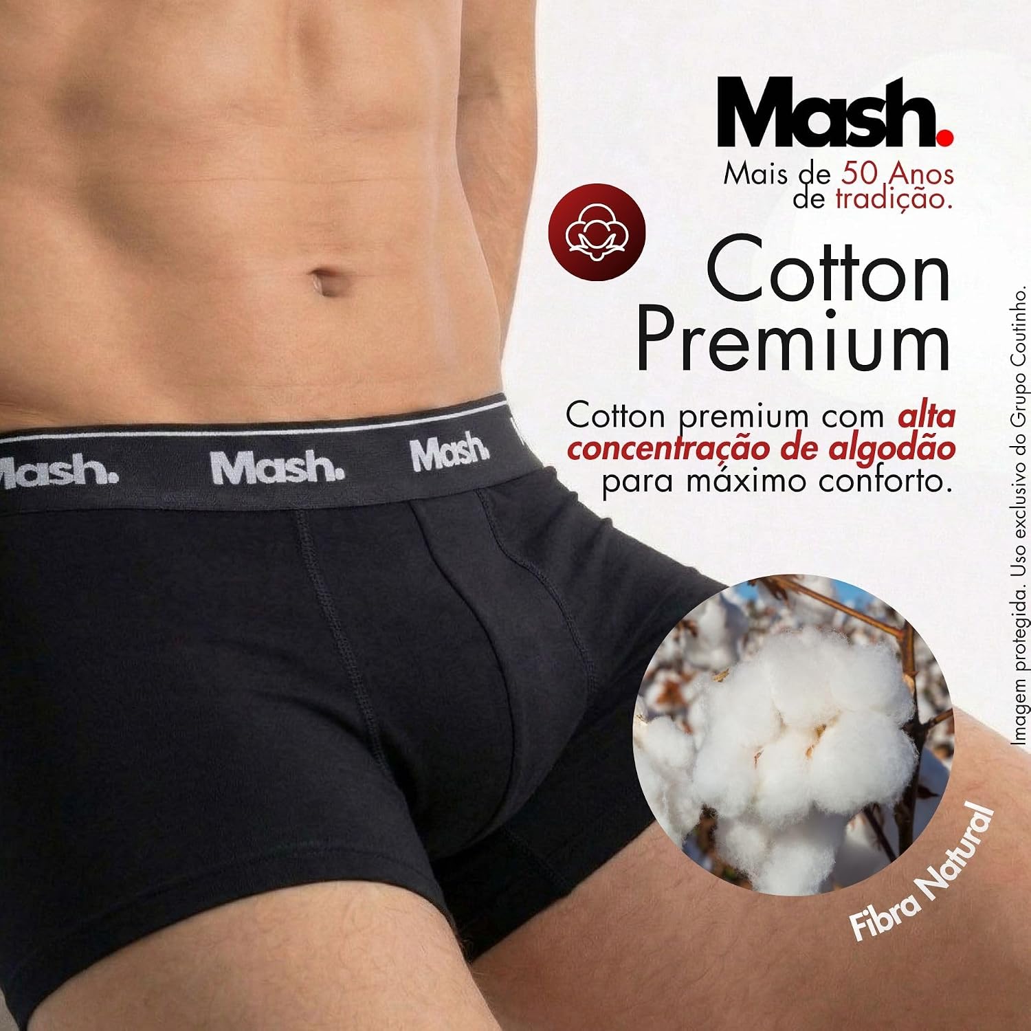Kit 4 Cuecas Boxer Mash Algodão Cotton Respirável Masculina Kit 4 Cuecas Boxer Mash Algodão Cotton Respirável Masculina