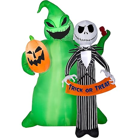 Jack Skellington Oogie Boogie Life Size Inflatable Halloween Decoration