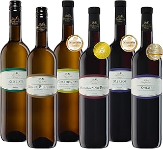 Oberkircher Winzer Wein Probierpaket - VINUM NOBILE - Riesling, Grauburgunder, Chardonnay, Spätburgunder, Merlot, Syrah - Premium Weißweine & Rotweine trocken aus Baden (6 x 0,75l)