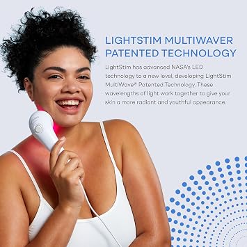 LightStim لعلاج حب الشباب بالضوء الأحمر LED، معتمد من إدارة الغذاء والدواء الأمريكية لعلاج حب الشباب الخفيف إلى المتوسط، وتقليل حب الشباب، وتهدئة البثور الموجودة واستعادة المظهر الصحي لبشرتك 36 مصباح LED أزرق وأحمر، 415 و630 طول موجي