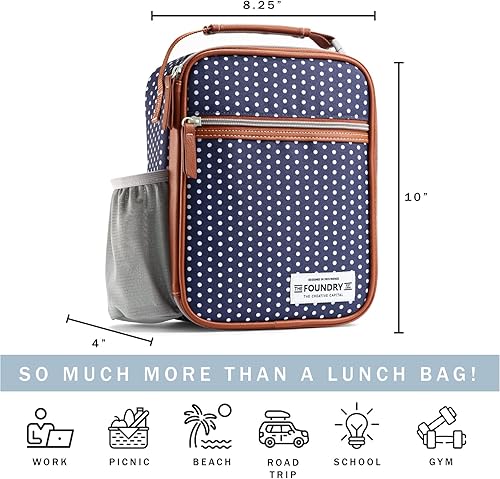 Miniatura 3 de Foundry by Fit + Fresh, Thayer Bolsa de almuerzo aislada con 2 recipientes de alimentos, lonchera reutilizable para niños y mini bolsa de