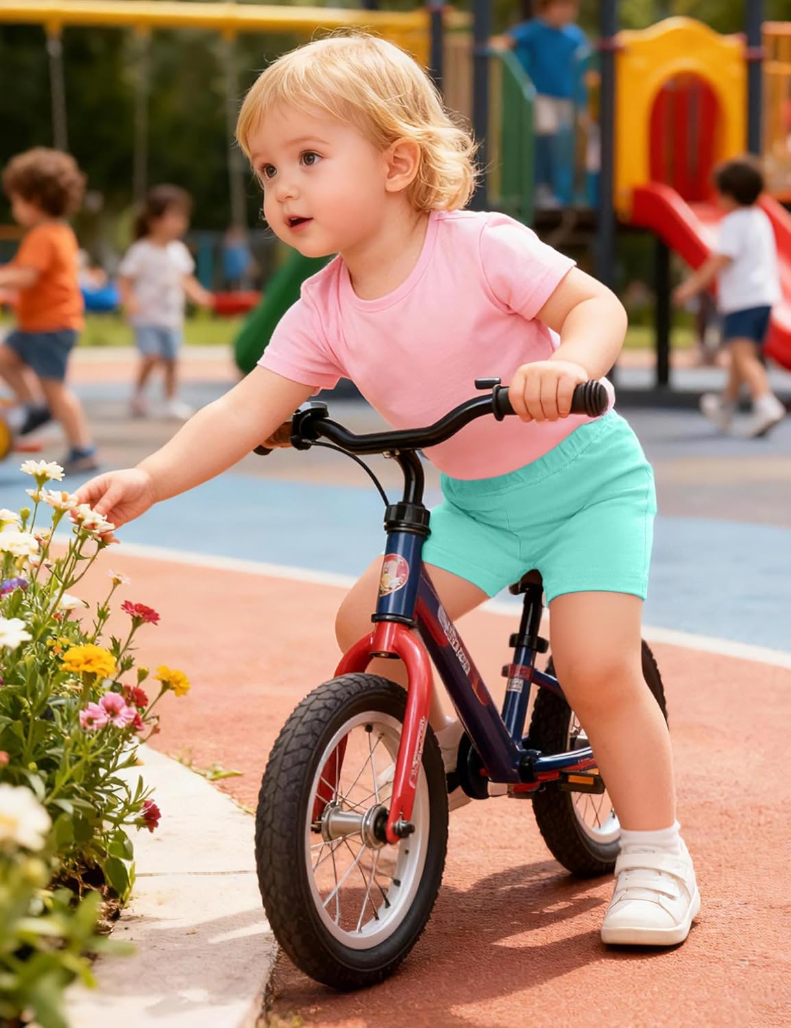 6 Pack Toddler Girls Bike Shorts Dance Cartwheel Under Dress Short for Baby Girl 18M 5T - Image 4