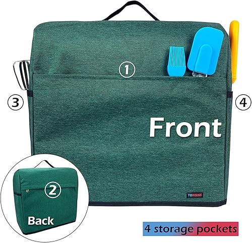 Miniatura 9 de TORISING Funda a prueba de polvo para batidora de pie, con bolsa organizadora para mezcladora Kitchenaid, múltiples bolsillos para varios accesorios