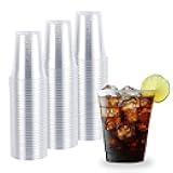 TashiBox [12oz - 150 Cups Plastic Coffee Cups Clear, Disposable Cups for Tea,smoothies Sodas and Mixed Drinks