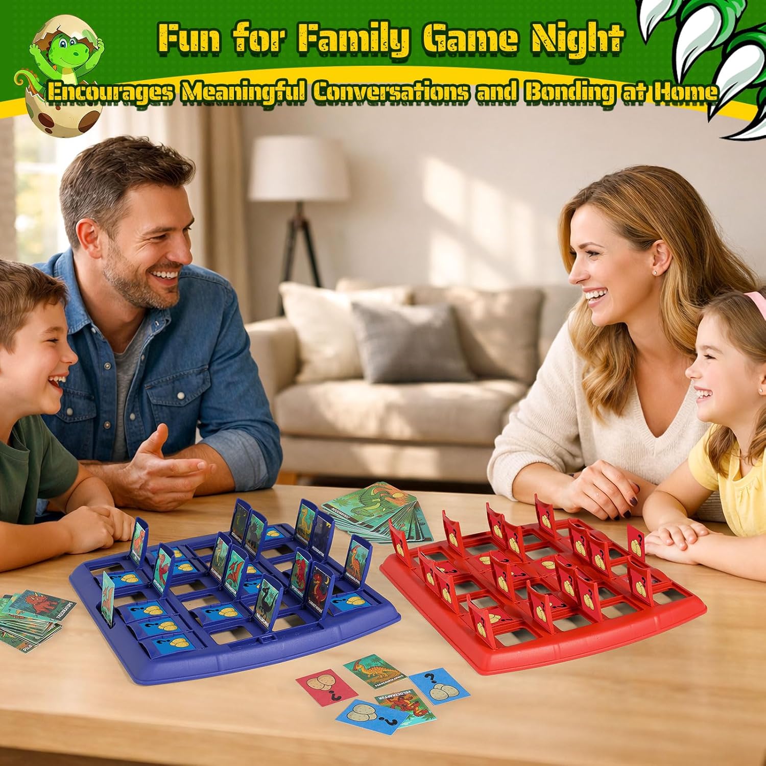 Garybank Guess Dinosaur Who Am I Games for Kids, 24 Educational Dino Cards with Facts & Inspiration, Dinosaur Learning Toys for Developing Critical Thinking and Speech Therapy, Age 6 and Up