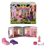 Universal Pictures’ Wicked So Popular Dorm Small Doll Playset with 3 Play Spaces & 9 Accessories, Inspired by The Movie