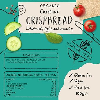 Amisa Organic Chestnut Crispbread, 100g