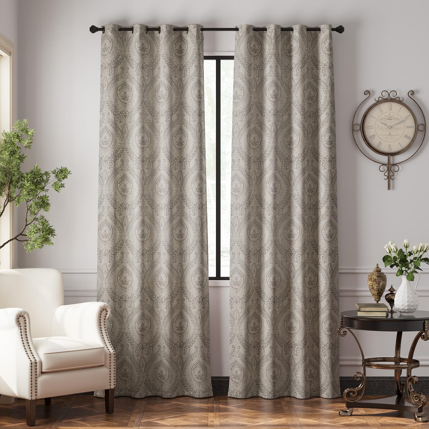 Amazon.co.jp: jinchan リネン テクスチャードカーテン リビングルーム