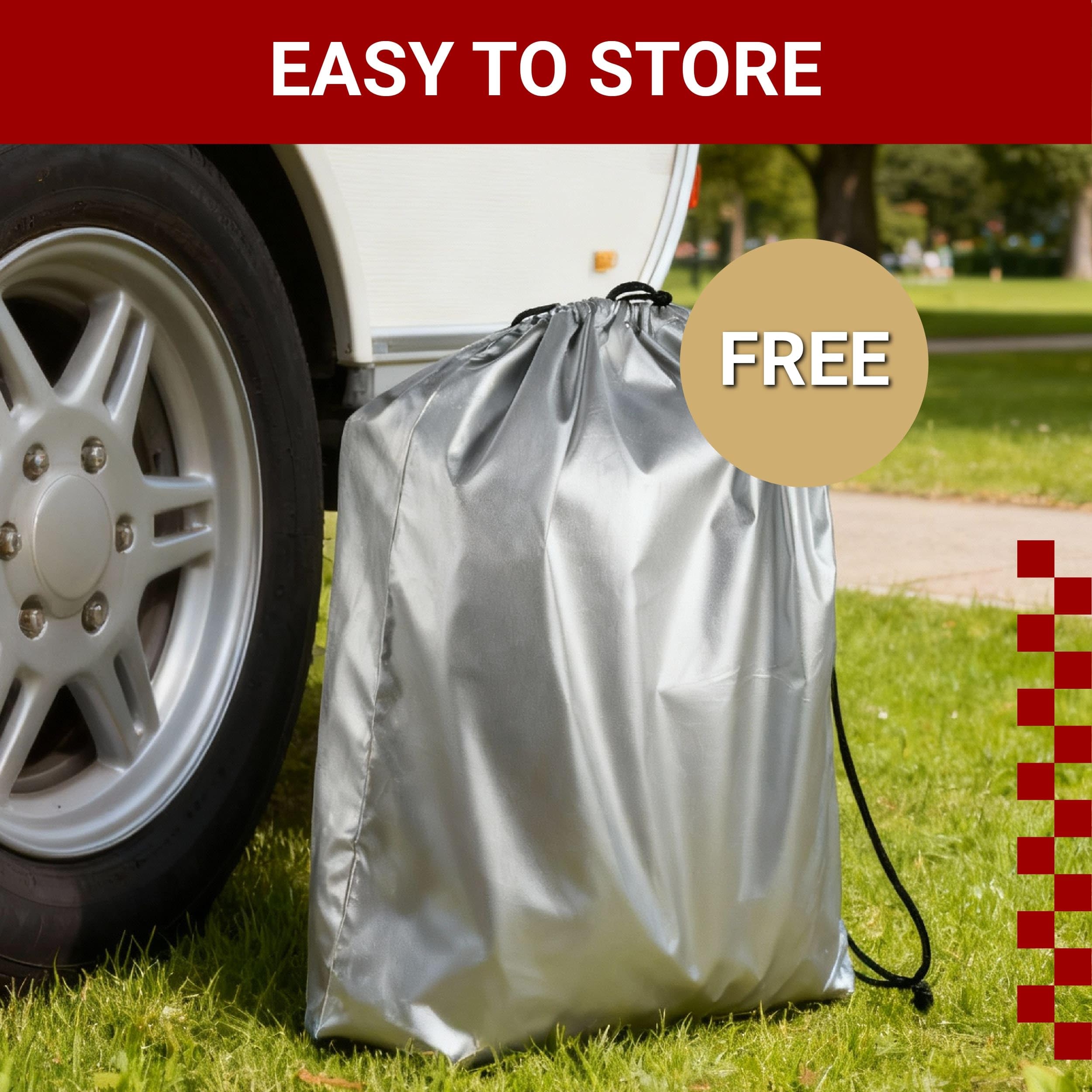 UK Custom Covers CC790SILVER - Cubierta superior impermeable para caravana (18 a 22 pies)
