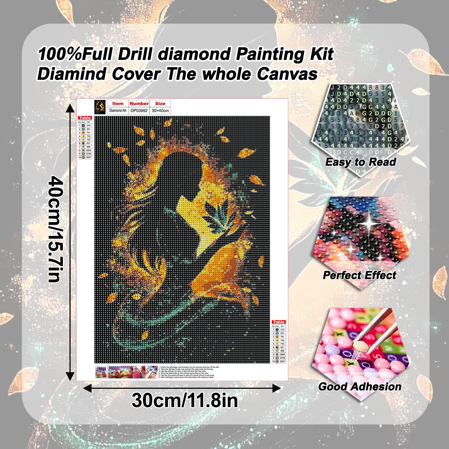 GemZono Kits de arte de diamantes de princesa para adultos, kits de pintura de diamantes para adultos principiantes, 5D para bricolaje, pintura de puntos de diamante redondos completos para decoración