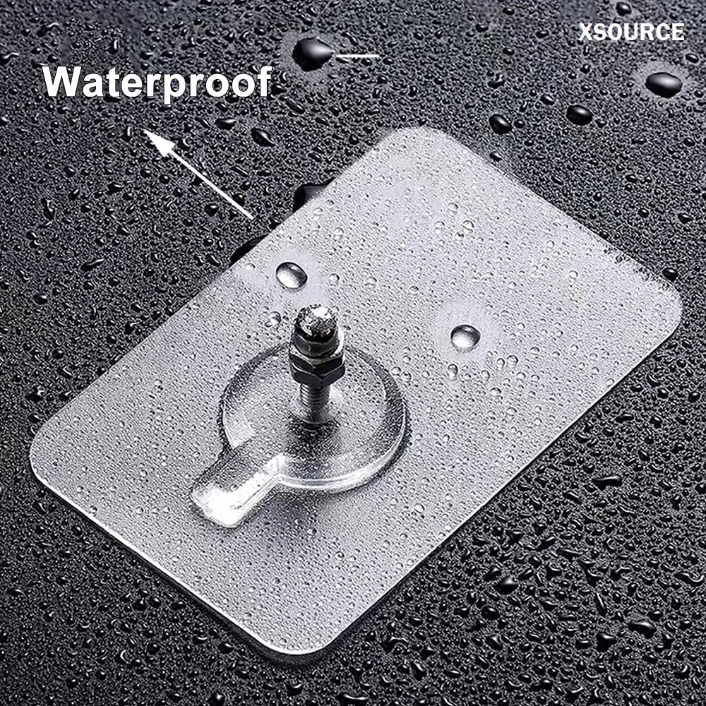 XSOURCE Adhesive Nails Hooks for Wall Without Drilling, Adhesive Screw Hooks for Wall Heavy Duty Strong Nail Free Hanging, Kitchen Accessories Items (Screw/Nail Hook, Pack of 10) 3