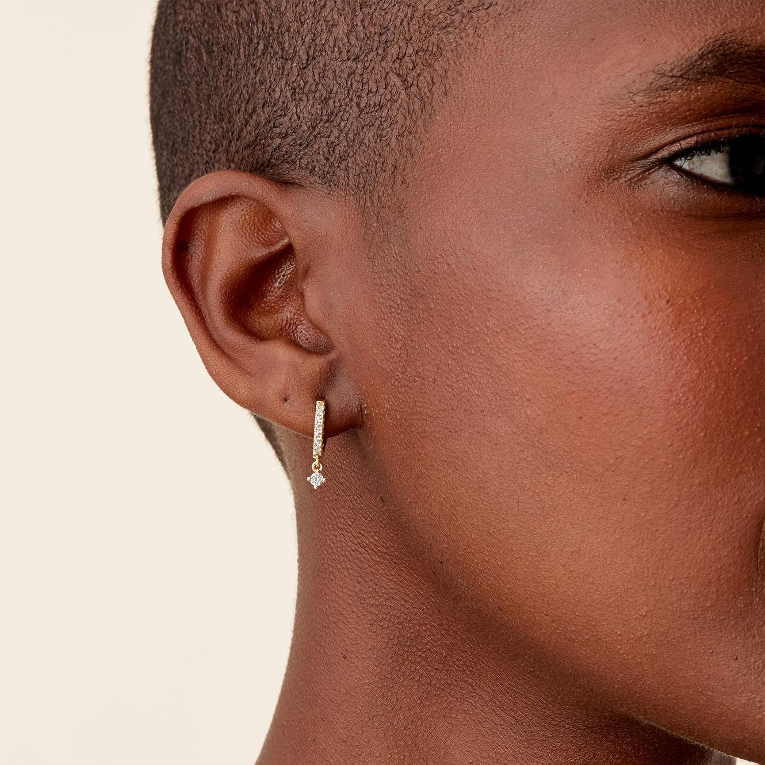 PAVOI 14K Gold Plated S925 Sterling Silver Post Lightweight Drop/Dangle Huggie Earrings for Women | Religious Ornament: Cross, Evil Eye, Clover, Celtic | Dainty Earrings for Women - Image 4