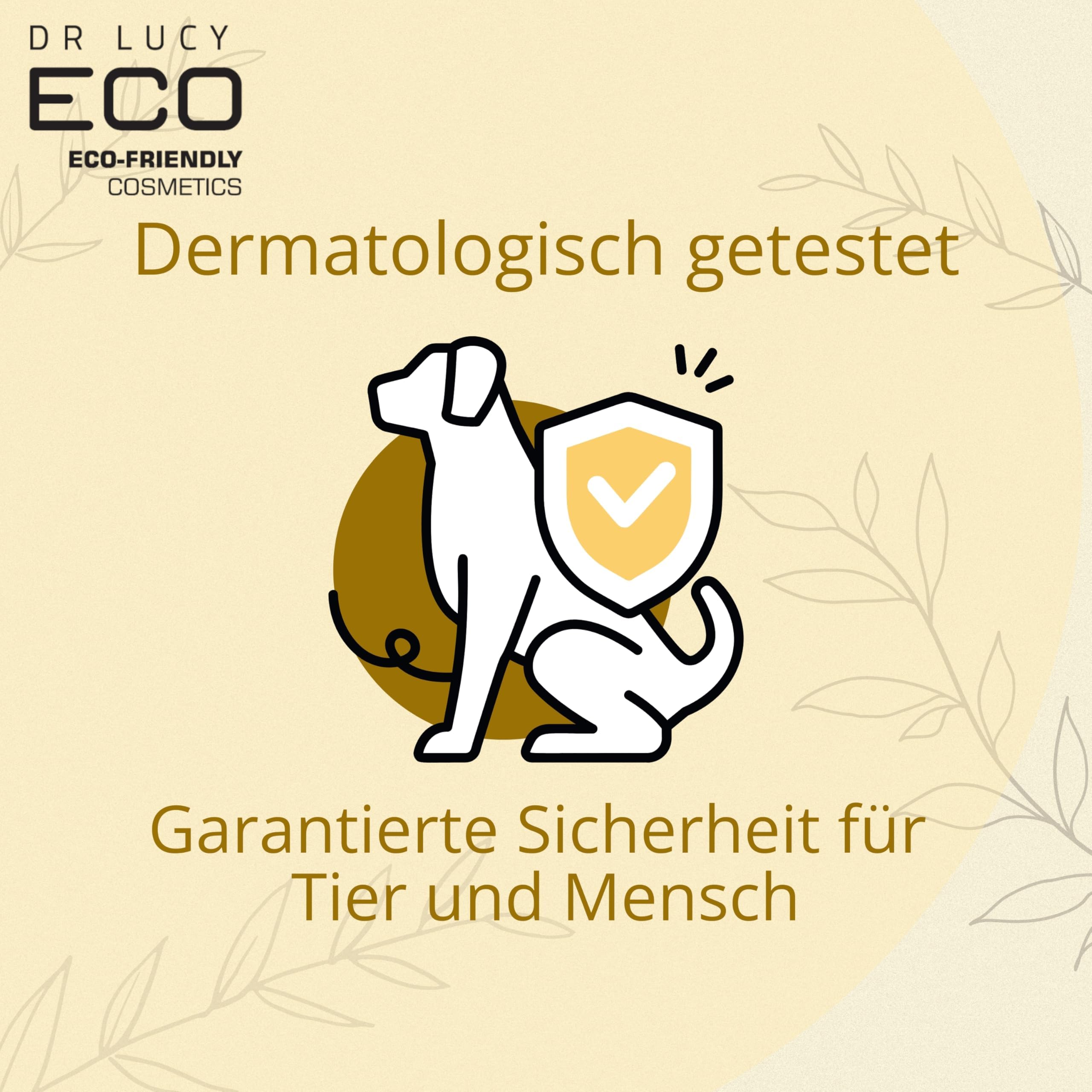 DR Lucy ECO Set für Hunde mit langem fließendem Fell, Shampoo & Protein-Spülung, mit Vitaminen B5 C E, nährend, feuchtigkeitsspendend, glättend, regenerierend, 2 x 200 ml
