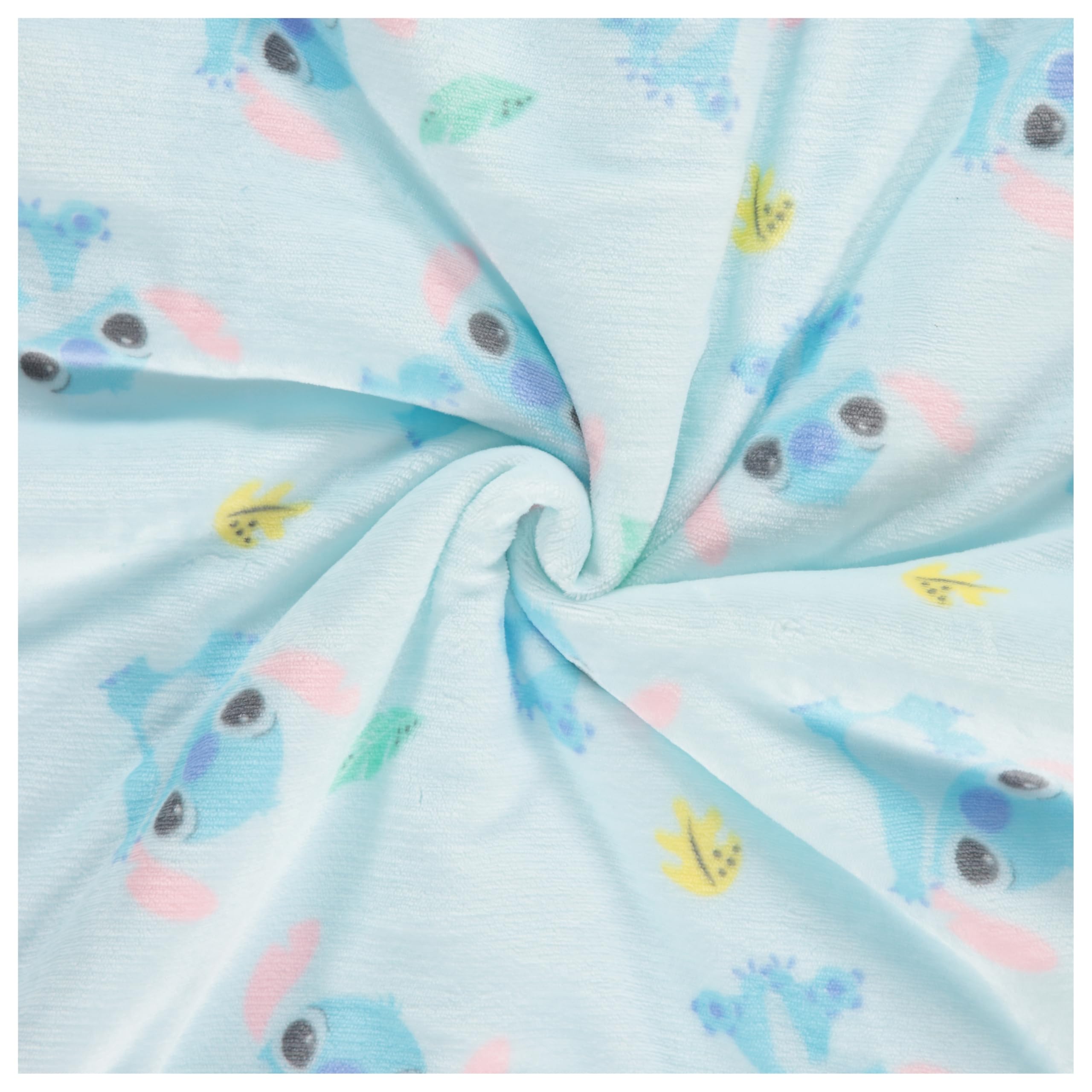 Disney Coperta per neonati a 2 veli, con Topolino, Minnie, Winnie The Pooh, Lilo e Stitch, in morbido pile con Polyfill, comoda e calda coperta per neonati e bambine, 76 x 101 cm