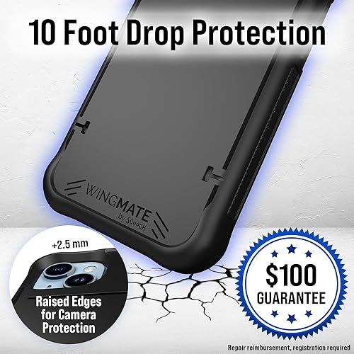 Miniatura 6 de Scooch Wingmate - Funda para iPhone 15 con tarjetero y ranura oculta para tarjetas y protección RFID, capacidad para hasta 4 tarjetas, protección