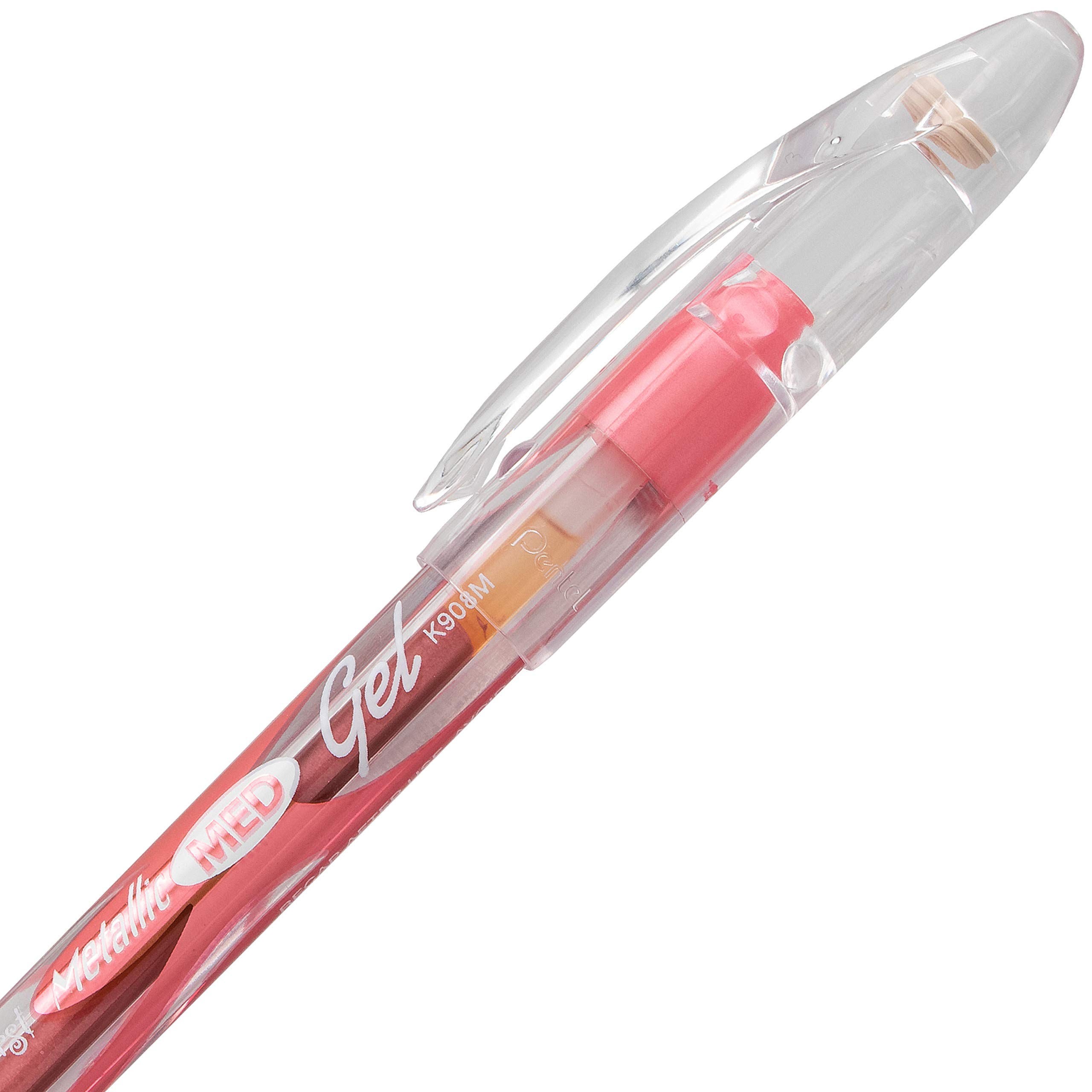 Pentel Arts Sunburst métallique Stylo à encre gel, Medium Ligne, permanent, Lot de 5, assortis d'encre (K908mbp5)