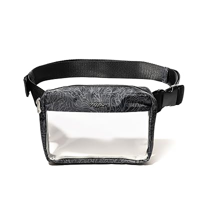 Baggallini Clear Stadium Belt Bag Handbags Midnight Blossom, Polyurethane