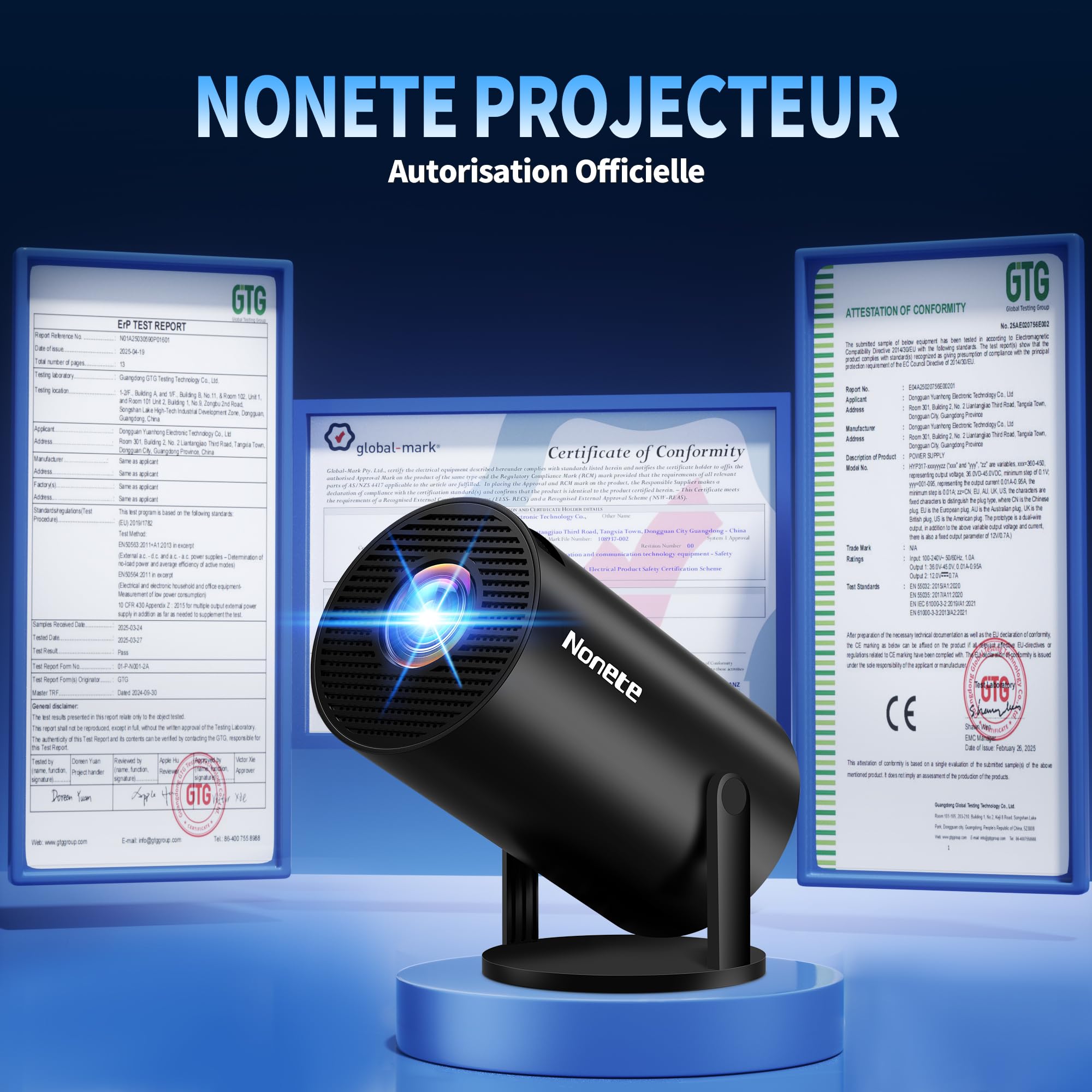 [App Intégrée & 2026 Upgraded] Vidéoprojecteur 4K 1080P Mini Projecteur avec WiFi 6 et Bluetooth 5.2 Supporte Auto Keystone 270° Rotation Compatibile avec HDMI/TV Stick/Memory Stick/PC, Noir