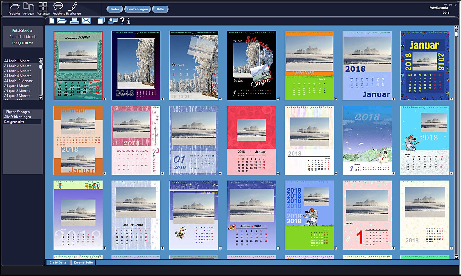 FRANZIS Kalender Druckstudio (2018) Software